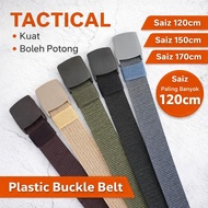 Tactical Belt Men Adjustable 120-170CM | Canvas School / Outdoor Belt | Tali Pinggang Lelaki 学生腰带