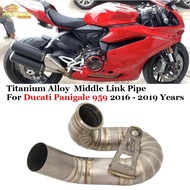 Slip-On For Ducati Panigale 959 2016-2019 Motorcycle Exhaust System Titanium Alloy Middle Link Pipe 