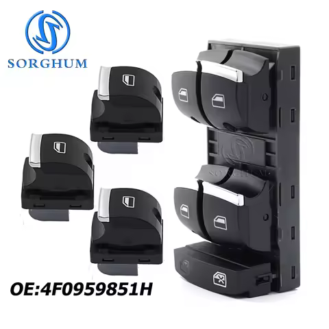 New Chrome 4F0959851H Master Window Switch Control Button For Audi A3 8P A6 S6 RS6 C6 Q7 2004 2005 2