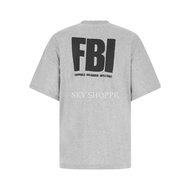 Balenciaga FBI gray damaged short sleeved T-shirt from Balenciaga