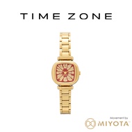 Time Zone | Komono Moneypenny Flower Tire Gold Bordeaux | Women Watch | Stainless Steel Strap | KOM-