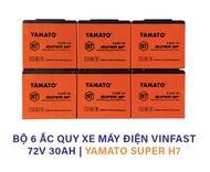 Bộ 6 bình ắc quy lắp cho xe máy điện 72V-30ah Yamato H7