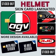 HELMET - STICKER SKIN CARD FOR ATM, CREDIT, DEBIT , BEEP CARD