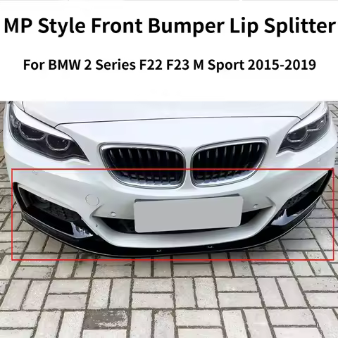 MP Style Front Bumper Lip Splitter Corner For BMW 2 Series F22 F23 M Sport 2015-2019 Exterior Refit 