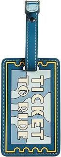 The Beatles (Ticket to Ride) Blue/White 6.5 x 2.3 Inch PU Leather Suitcase Luggage Travel Bag Tag
