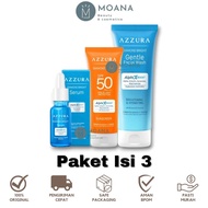 [Contents 3] Azzura Treatment Package | Gentle Wash Facial 100ml + Serum 20ml + Sunscreen 30g | Faci