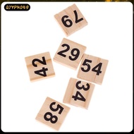 [qjypno49] 100x Wood Puzzles Number Tiles 1-100 Black Number Cube Blocks for Wedding Craft