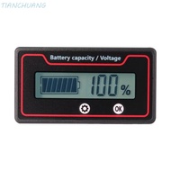 TIANCHUANG Battery Capacity Indicator, 9-120V Universal Battery Voltmeter Tester Meter, Durable LED 
