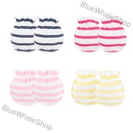 BlueWhaleShop 3 Pairs 0-3 Months Newborn Infant Soft Cotton Gloves Anti-scratch Handguard Glove