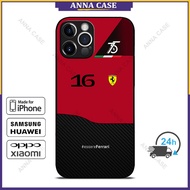 Scuderia Ferraris F1-75 livery Charles Leclerc Phone Case for iPhone 16 Pro Max / iPhone 15 Pro Max