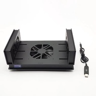 แท่นระบายความร้อน สำหรับ mini PC NUC Heat sink Cooling platform 5 fan  USB Power Adjustable design