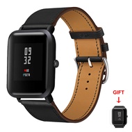 20mm Leather Strap For Xiaomi Huami Amazfit Bip Lite Youth Smart Watch Soft Band Bracelet for Amazfit GTS 2 GTR 42mm