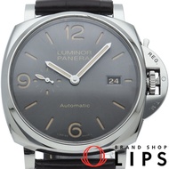 沛納海 Luminor Due 3 Days Acciaio 45mm 自動機械錶 PAM00943，附原廠盒、保固卡，不鏽鋼/皮革錶帶，男士腕錶，灰色，拋光，成色極佳 [二手]