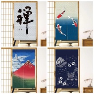 Cloakroom Door Curtain Japanese Style Kitchen Kanagawa Waves Bedroom Ukiyo-e Punch-free Half Curtain