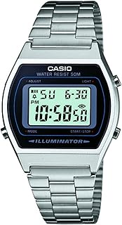 Retro Unisex Digital Uhr B640WB mit Edelstahl Armband
