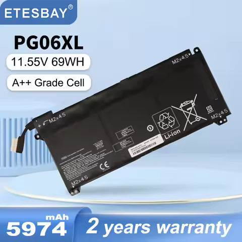 ETESBAY PG06XL 69WH/5974mAh Laptop Battery For HP Omen 15-DH 15-DH0XXX 15T-DH000 15T-DH100 15-DH1010