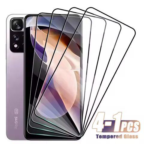 4-1Pcs Tempered Glass For Xiaomi Redmi Note 11 12 13 Pro Plus 4G 11T 11E 11S 5G 12T 13R Screen Prote