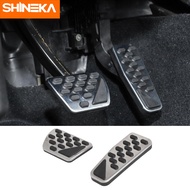 SHINEKA 2Pcs Pedals for Jeep Wrangler JL 2018+ Car Accelerator Foot Brake Pedal Cover Kit for Jeep Wrangler 2019 Car Accessories
