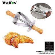 WALFOS เครื่องรีดสเตนเลสสำหรับทำขนมปังครัวซองขนมปังล้อมีดแป้งขนม