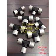 Buteline Reducing Tee / Buteline Fitting / Buteline Reducer Tee PE Fitting