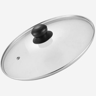 食品級鍋蓋家用帽玻璃鋼化耐高溫不銹鋼32cm炒鍋通用款透明炒菜蓋