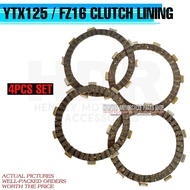 4PCS SET CLUTCH LINING FOR YAMAHA YTX 125 / FZ 16 MOTORCYCLE ACCESSORIES