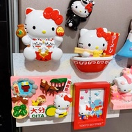 ☃Hello Kitty 3D Cartoon Magnet Refrigerator Sticker Kawaii Sanrio Kt Cat Home Decor Comic Periph ★♦