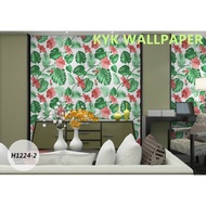 PVC Wallpaper bunga Sticker Bathroom wallpaper oil proof dinding bilik tidur wall stikcer KYK