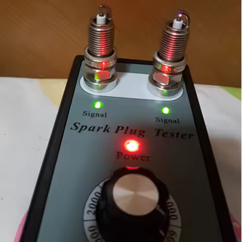 Adjustable Dual Hole Sparking Plug Tester Spark Tester Diagnostic Tool for Car Motorcycle Ignition C