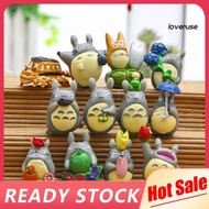 Loveruse 12Pcs/Set Anime Totoro Resin Model Miniatur Rumah Boneka