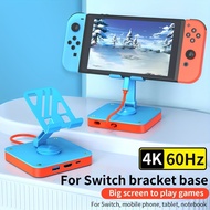 4K 60Hz Portable Charging Dock Station Base with 4K HDMI Adapter/USB 2.0 /Type C Port for Nintendo Switch OLED Dock