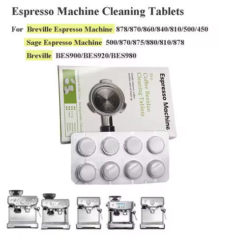 Espresso Machine Cleaning Tablets for Breville - Tank & Group Head Cleaner, BES012CLR Replacement