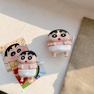 For AirPods 1 2 3 4 Pro 2 Protective Cover 3D Silicone Funny Crayon Shin-chan Cartoon Earphone Case