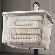 MULI Plastic Storage Box 25L 60L 200L 400L PP Slide Cover Deep For Storing Things Flip Type