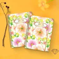 26 Years English Schedule A5 Planner with Separator Page Work Planning Clock Card English Coil Noteb