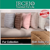 Smooth Fur Cushion Cover (Stripe) Solid Colour Pillowcase 30x50 40x40 45x45 50x50 60x60 65x65