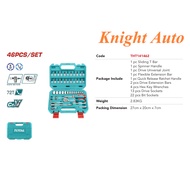 TOTAL THT141462 46 Pcs 1/4″ Socket Set