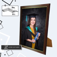 Solid Wood 4R 8R 12R A4 A3 Photo Frame | Picture Frame | Premium Quality | Espresso Gold Photo Frame