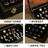 [High Quality] Black Jewelry Box Jewelry Necklace Ring Earrings Bracelet Antique Lattice Storage Dis