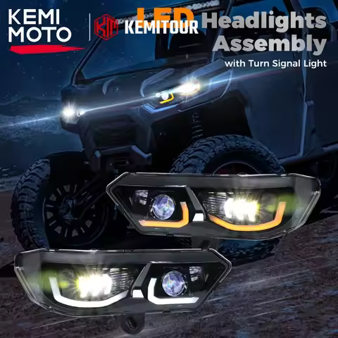 LED Headlights Assembly Kit Head Lights Headlamps DRL Turn Signal Light for Can-Am Defender HD5 HD8 