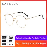 Kateluo Fashion Modified Face Glasses Anti Fatigue Radiation Resistant Reading Glasses 8001