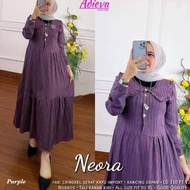 BAJU GAMIS TERBARU [BARU] NEORA DRESS MIDI CRINKLE / GAMIS JUMBO /