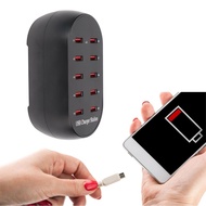 concon USB Charging Station 10 Port Small Desktop Fast Hub for Hotel Home Travel Plug