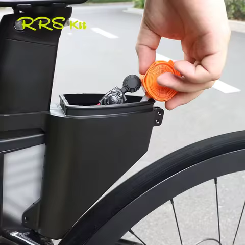 RRSKIT Road Bicycle Teardrop Aerodynamic Waterproof Hard Shell Saddle Tail Bag Bike Torpedo Seat Tub