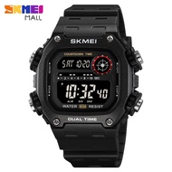SKMEI 2126 Dual Time Sports Watch for Men 50m Waterproof Teen Silicone Strap Alarm Hourly Chime Chro