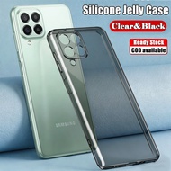 For Samsung Galaxy F22 6.4 inch SM-E225F Soft Translucent Black Silicone Flexible Shockproof TPU Cry