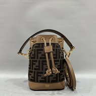 FENDI 8BS093老花金釦MON TRESOR MINI NOE 兩用包