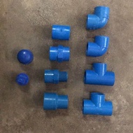 blue pvc pipe fittings for 1/2" & 3/4" & 1"