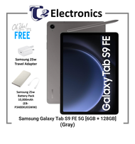 Samsung Galaxy Tab S9 FE 5G / Wifi 6GB + 128GB ** Samsung Free 25w Adapter &amp; Samsung 10000mAh Battery Pack** - T2 Electronics