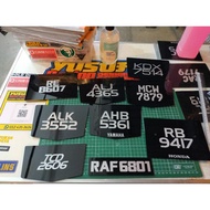 Plate Number Tanam Dalam 2D